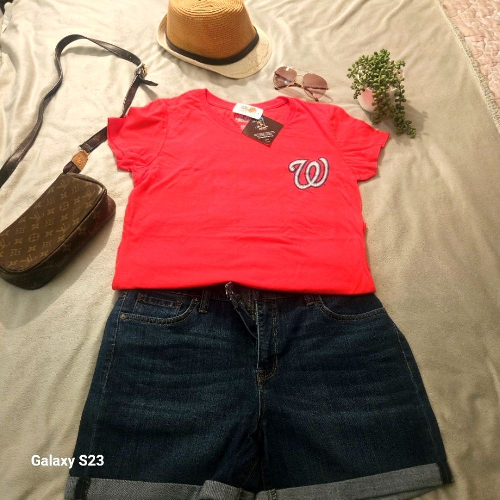 Majestic Shirt Womens Size L Scherzer 31